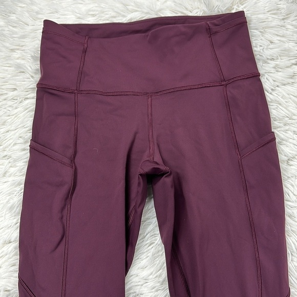 Lululemon Fast & Free Crop II (Nulux 19"") Dark Adobe - Picture 2 of 5